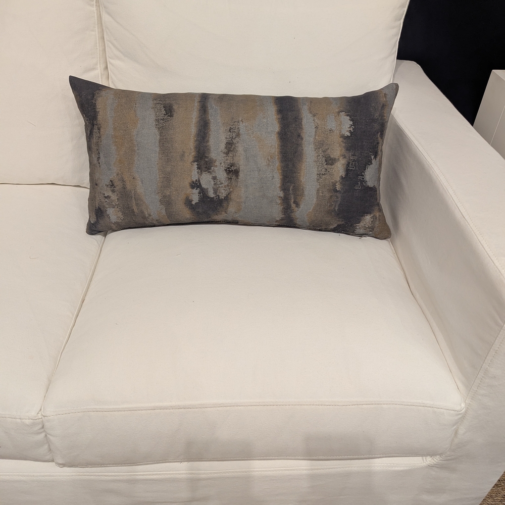 Abstract Gray and Brown Throw Pillow